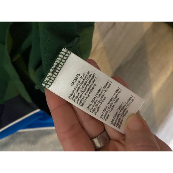 Lacoste NWT Green Colorblock Stripe T-Shirt Size Medium - Picture 7 of 8